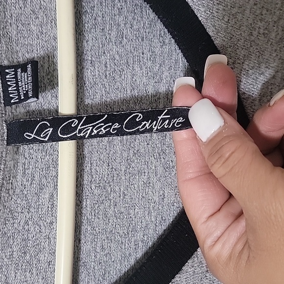 🔥 LA CLASSE COUTURE Regular fit Midi Dress in Gray - Med. In good condition - Picture 3 of 8